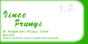 vince prunyi business card